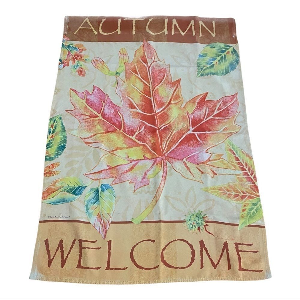 Autumn Decorative Flag Andrea Tachiera Artist Signed 🍁